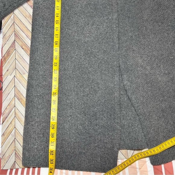 BODEN Open Front Wool Alpaca Blend Long Line Cardigan Sweater Dark Gray Sz 10 - Picture 8 of 8